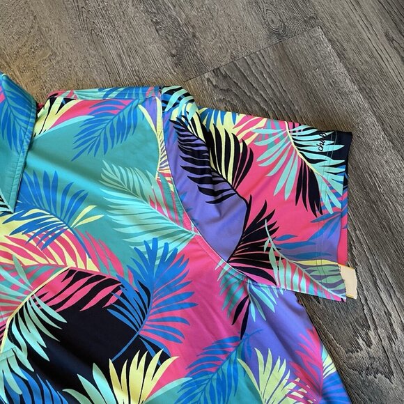 Chubbies Performance Polo Shirt XXL Retro Floral Tropical Weekend Beach Vibrant - Picture 5 of 6